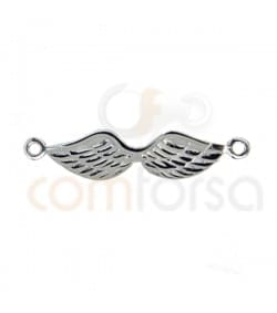 Sterling silver 925 Wings connector 27 x 6 mm