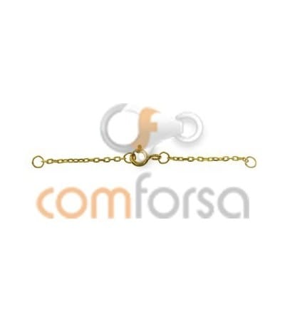 18kt Yellow gold thick safety chain with bolt ring