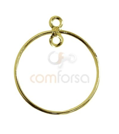 Sterling Silver 925 Gold Plated Ring Connector 25mm