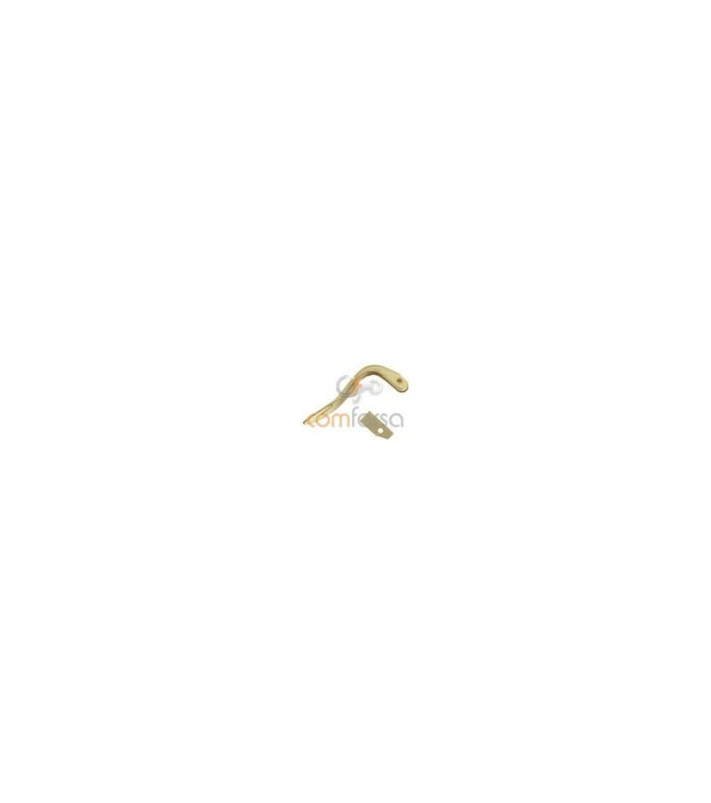 18kt Yellow gold hoop lock with base 7 x 14 mm