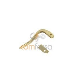 18kt Yellow gold hoop lock with base 7 x 14 mm