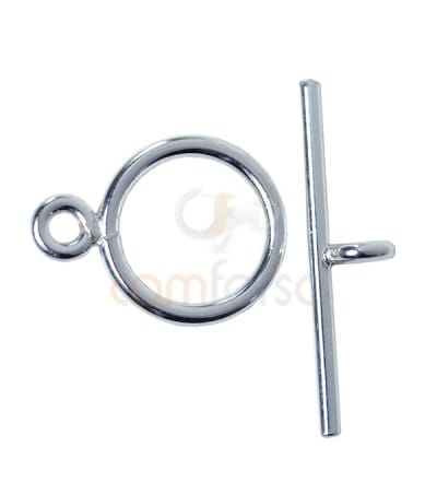 Sterling silver 925 toggle clasp ring 8mm bar 15 mm
