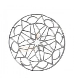 Sterling Silver Star Mandala Connector 24.5mm