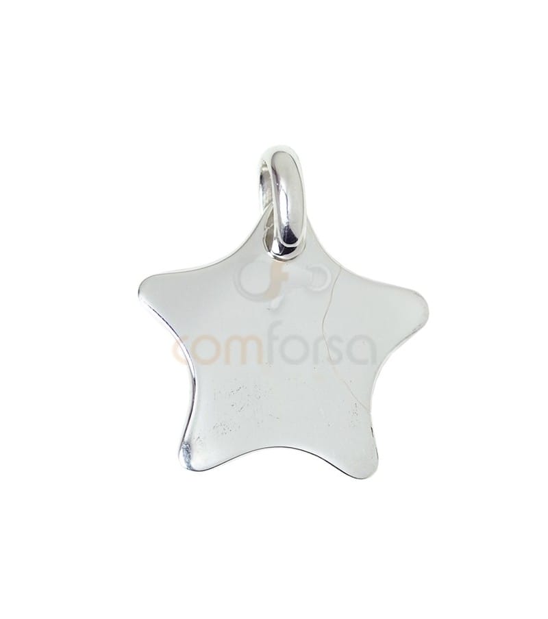 Sterling silver 925 star pendant 21x 21 mm