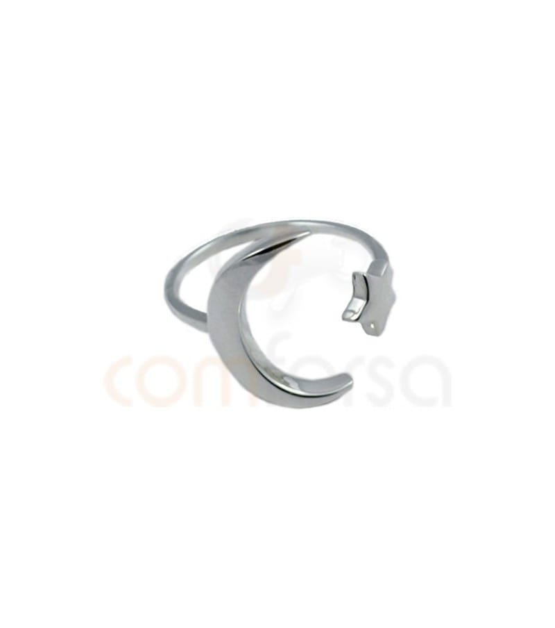 Moon - Star ring silver 925