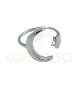 Moon - Star ring silver 925