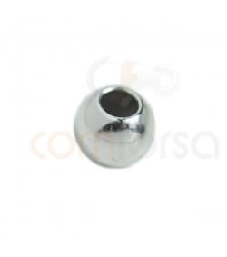 Plane ball 5 mm (2.2) Rhodium plated silver