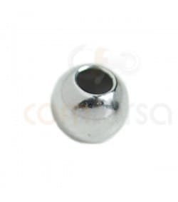 Ball 6 mm (2.4 mm ) Rhodium plated silver