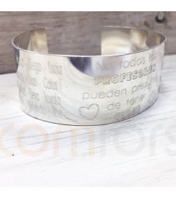 Sterling silver personalized bracelet for teachers