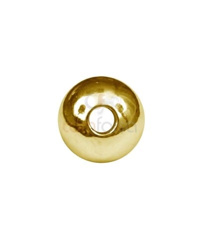 Gold plated sterling silver 5 mm (1.5) round bead