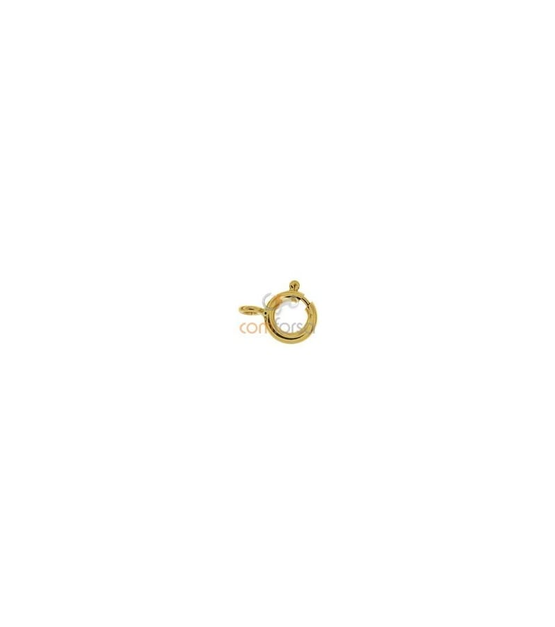 18kt Yellow gold reinforced bolt ring 7 mm