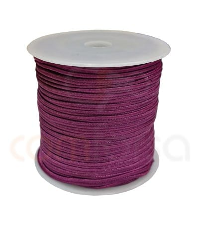 Flat braided cord  4mm Violet