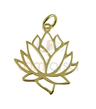 Gold Plated Sterling silver 925 ml Lotus 19x22 mm