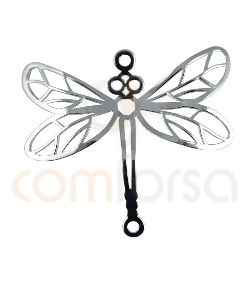 Sterling silver dragonfly connector 20 x 22 mm