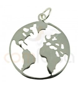 Sterling silver 925ml world pendant