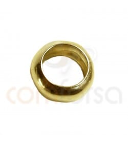 Sterling silver 925 gold-plated thick ring 4 mm