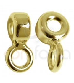 Gold plated Sterling silver 925ml donuth with jump ring 6 mm (2.1)