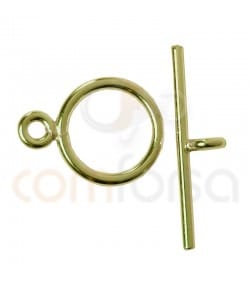 Gold plated Sterling silver 925ml T clasp 8mm with bar 15 mm