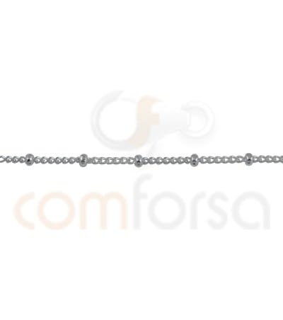 Sterling silver 925ml barbada chain with ball 1.2 mm
