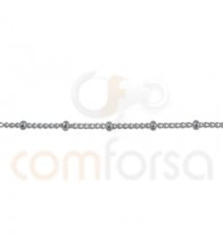 Sterling silver 925ml barbada chain with ball 1.2 mm