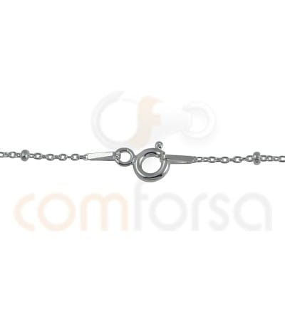 Sterling silver 925ml barbada chain with ball 1.2 mm