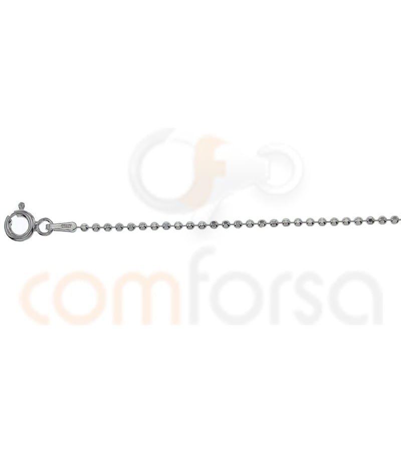 Sterling silver 925ml faceted 1.5 ball chain