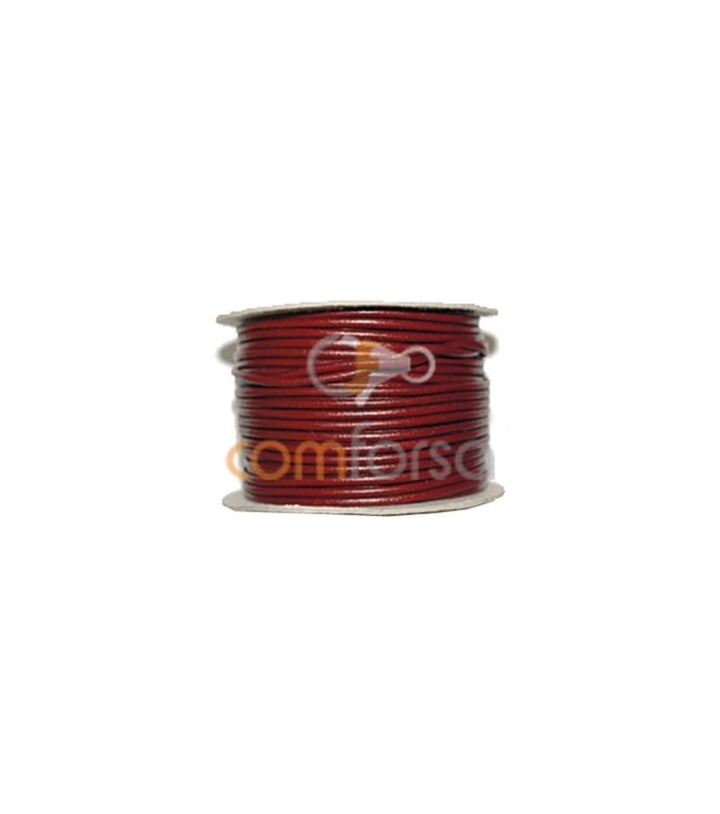 Deep red leather 3 mm premium quality