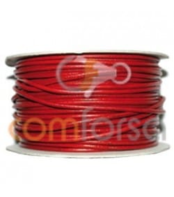 Red leather 3 mm premium quality