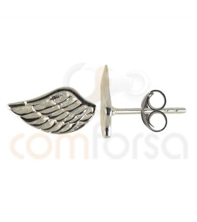 Sterling silver 925 wing earrings 11x5.5 mm