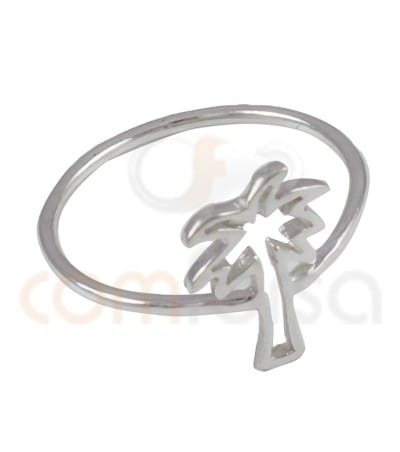 sterling silver palm tree ring
