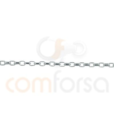 Sterling silver 925 loose oval cut curb chain 3 x 2 mm