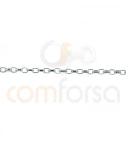 Sterling silver 925 oval cut curb chain 3 x 2 mm