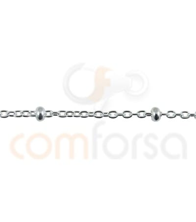 Sterling silver 925ml forçat chain with balls