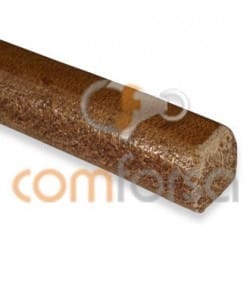 Light brown flat leather cord 10 mm premium quality
