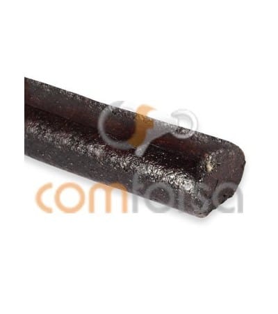 Brown flat leather cord 10 mm  premium quality