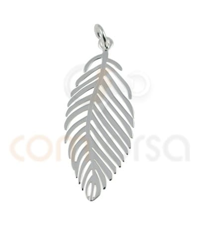 Sterling silver 925ml leaf pendant 13 x 32 mm