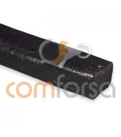 Black flat leather cord 10 mm premium quality