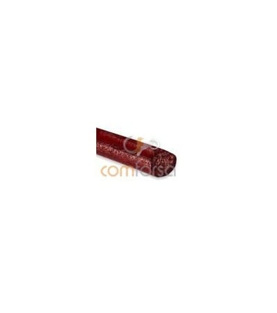 Red flat leather cord 10 mm  premium quality