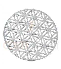 Sterling silver 925ml Mandala flower of life pendant  25 mm