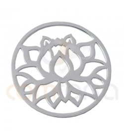 Sterling silver 925ml Mandala Lotus flower 15 mm