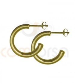 Sterling silver 925 Gold plated hoop earrings 30mm
