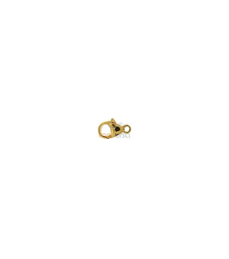 18kt Yellow gold round lobster clasp 12 mm