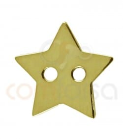 Sterling silver 925ml double drilled star 12x13 mm