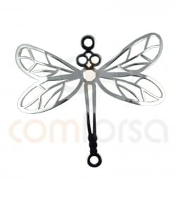 Gold plated Sterling silver dragonfly connector 20 x 22 mm