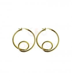 Sterling silver 925 hoop earring 36 mm