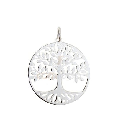 Sterling silver 925 gold-plated tree of life pendant 20 mm