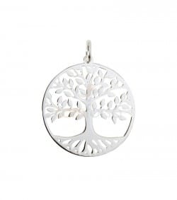 Sterling silver 925 gold-plated tree of life pendant 20 mm