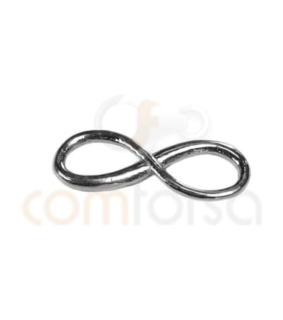 Sterling Silver 925 Infinity Bead 12x4.3mm