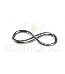 Sterling Silver 925 Infinity Bead 12x4.3mm