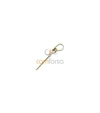 18kt Yellow gold pendant ending with ring 3 x 17 mm